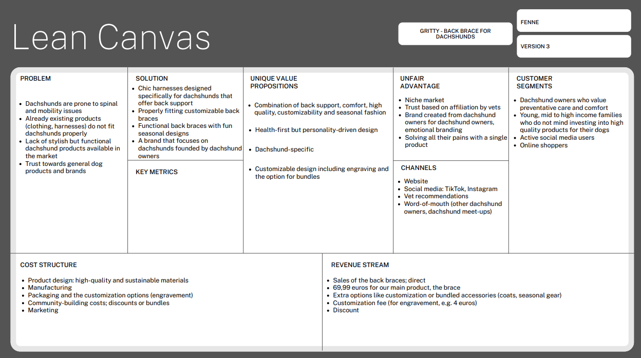 Lean canvas